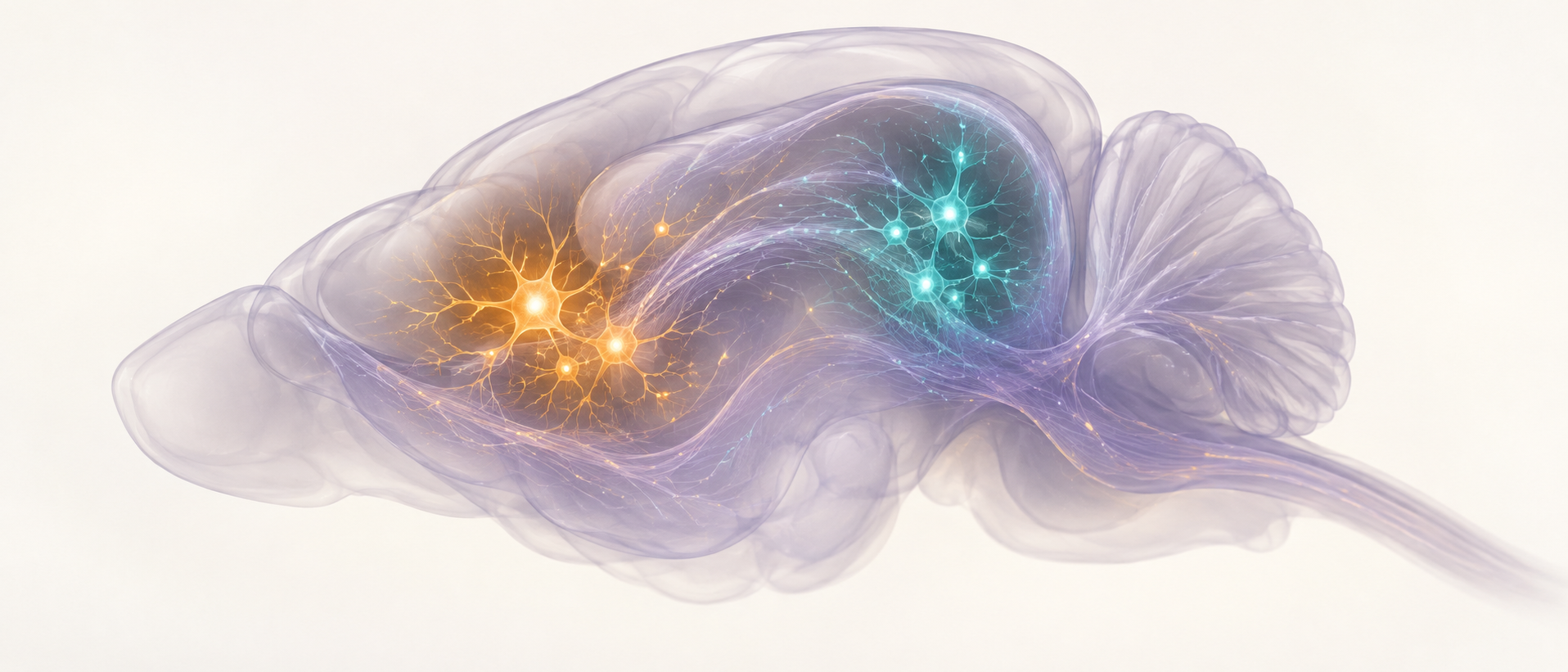 AI scientific concept illustration symbolizing two motivation-related cell populations